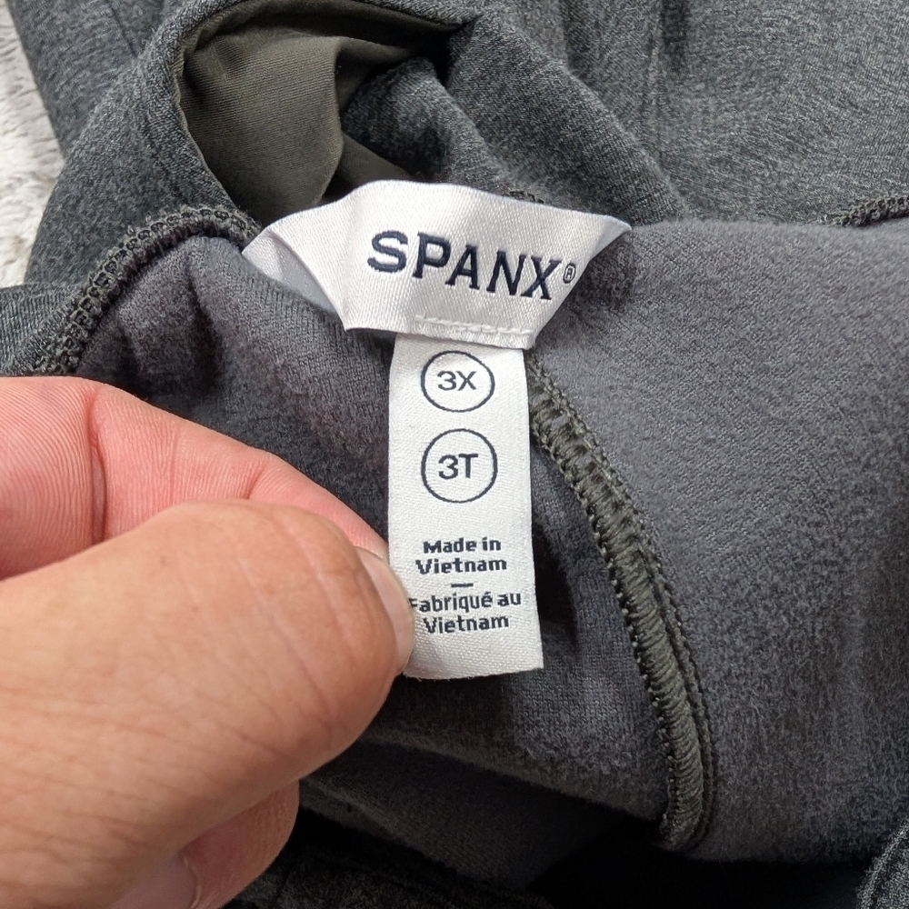 Spanx Pants Womens 3X Gray Heather AirEssentials Brushed Straight Wide Leg - Picture 7 of 10